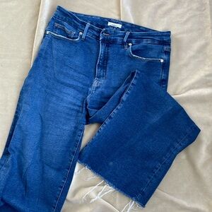 Good American cropped wide leg Jean
